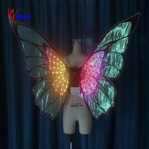Disfraz de Alas de Mariposa LED Brillantes para Mujer, para Club Nocturno, Bailarina <span class=keywords><strong>Gogo</strong></span>, Festival Rave, Desfile, Actuación - Product Image 2