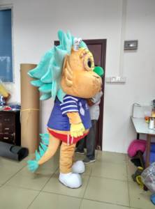 맞춤형 EVA 동물 마스코트 의상 옥외 광고를위한 맞춤형 큰 머리 용 마스코트 의상 - Product Image 3
