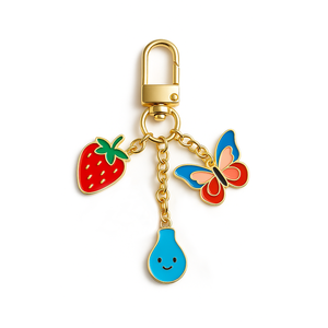 Wholesale Fashion 3D Zinc Alloy Custom Logo Keychains Waterproof Lightweight Printed Cartoon Animation Keychains Keychain