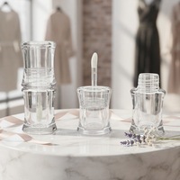Tubes à gloss à lèvres entièrement transparents, tubes à gloss à lèvres vides avec applicateurs à pinceau, emballage cosmétique DIY, tubes à huile pour les lèvres
