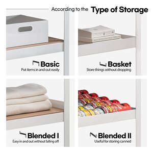 Reversible 5-Tier Adjustable Storage Shelving Unit Heavy Duty Organizing Shelf Metal <strong>Utility</strong> Rack Shelves for Kitchen, <strong>Closet</strong> - Product Image 2