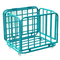 KWO-Panier à roulettes en métal pour terrain de sport en plein air, rangement portable, cage de basket-ball pliable pour football, vente en gros