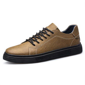 Nouvelles chaussures basses pour hommes en cuir de vachette double couche, style britannique, décontractées, respirantes, avec semelle extérieure en caoutchouc. - Product Image 5