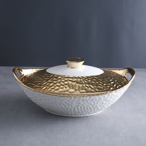 Venta al por mayor <span class=keywords><strong>de</strong></span> cocina, olla <span class=keywords><strong>de</strong></span> cocina <span class=keywords><strong>de</strong></span> cerámica blanca lisa, olla <span class=keywords><strong>de</strong></span> sopa <span class=keywords><strong>de</strong></span> <span class=keywords><strong>porcelana</strong></span> <span class=keywords><strong>de</strong></span> lujo con tapa - Product Image 2