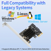 Tarjeta de Expansión Lekuo Ultra-Rápida PCIe a Doble SATA 6Gbps con Chip ASM1061, Multiplicador de Puertos con Protocolo AHCI para Actualización de SSD/HDD