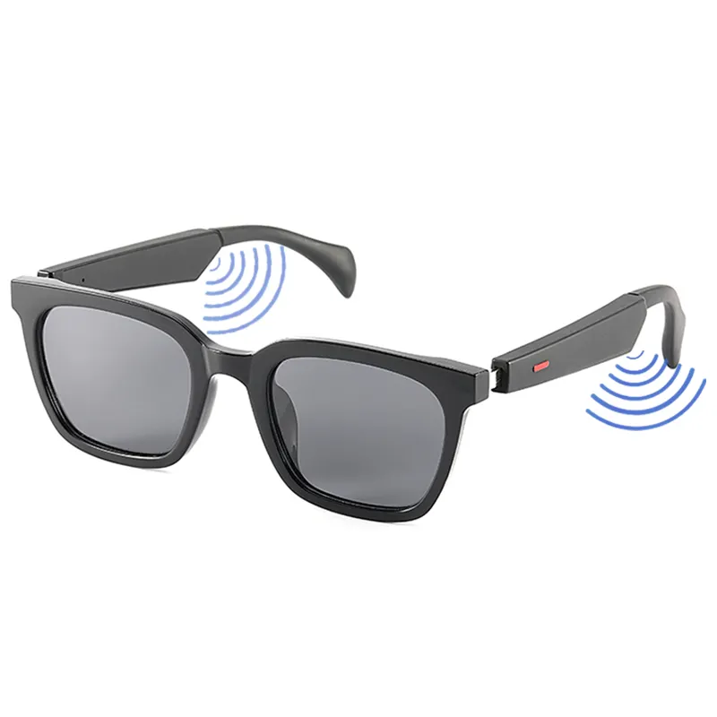 Dropshipping Unisex Smart Eyewear Fashion Black Blue tooth Speaker Wireless Audio Sport Sunglasses Smart Eye Glasses