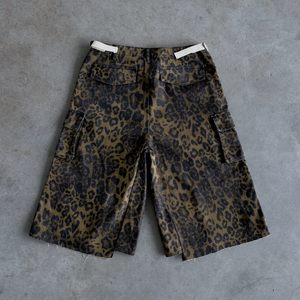 Shorts Cargo Holgados con Estampado de Leopardo, Estilo Y2K, Streetwear, Desgastados, Corte Ancho, Largos, Vaqueros, Utilitarios, 2026, Shorts de Verano para Hombre - Product Image 2