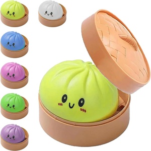 Jouet anti-stress promotionnel en forme de boulette et de pain – Matériau TPR 5,5x4cm, doux et à récupération lente - Product Image 1