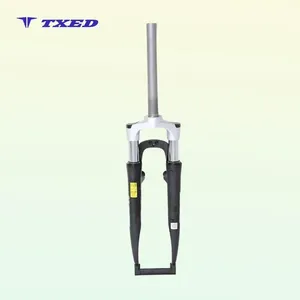 Horquilla de Suspensión de Aluminio con Resorte Helicoidal, Recorrido de 63 mm, Elegante Acabado Plateado, Montaje para Freno V-Brake, Lista para Bicicleta - Product Image 1