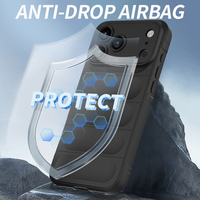 Coque antichoc Airbag pour iPhone 17 Pro Max 17 Air 16 Pro 15 14 13 12 11 XS Max X XR 7 Protection de l'objectif Coque arrière en silicone souple
