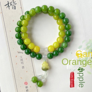 สร้อยข้อมือคริสตัลและพลอยเทียมขนาดพกพาสำหรับทุกเพศสายลูกปัดแอปเปิ้ลส้ม bodhi ขนาดเล็กใหม่ - Product Image 2