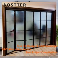 Puerta Plegable de Aluminio AOSTTER con Protección Solar y Vidrio Reflectante Tintado con Bloqueo UV para Climas Desérticos