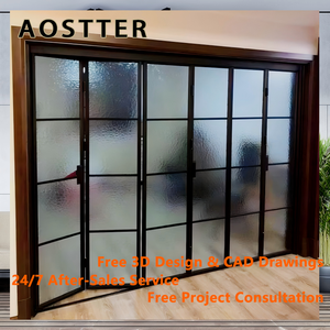 Porte pliante en aluminium AOSTTER avec verre réfléchissant teinté, protection solaire, profil anti-UV pour <span class=keywords><strong>climats</strong></span> désertiques - Product Image 5
