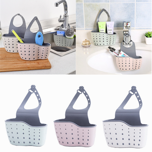 Kitchen Organizer Gadgets Sink <strong>Shelf</strong> Soap Sponge Drain Rack Silicone Storage <strong>Basket</strong> - Product Image 2