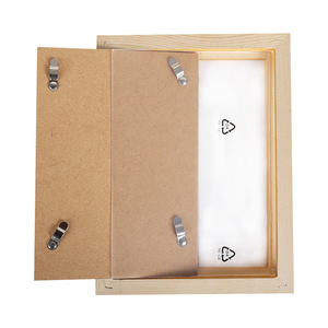 Cornice per Collage in legno nero MDF <span class=keywords><strong>con</strong></span> vetro temperato e bianco visualizza immagini in legno - Product Image 3