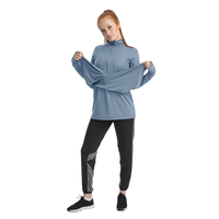 Kişiye Özel Müslüman Kadınlar İçin Aktif Spor Giyim Takımı Polyester/Pamuk Kumaş Normal Kalıp Uzun Kollu Spor Üstü Tesettür Büyük Beden Nefes Alabilen