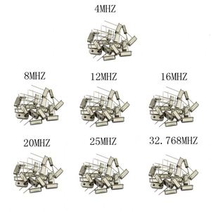 Kit électronique d'oscillateur à cristal HC-49S, résonateur à quartz céramique HC-49 DIP, 7 types x 5 pièces, 32,768 kHz, 4, 8, 12, 16, 20, 25 MHz - Product Image 1