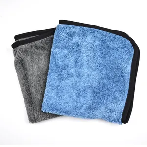 Edgeless microfiber 1200 gsm wash car care microfibre detailing auto microfiber cloths cleaning twisted loop drying Towels