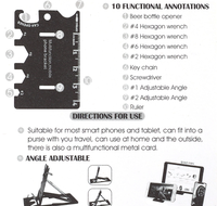 Mini ouvre-bouteille d'extérieur Couteaux et outils pliants en acier inoxydable avec supports en métal