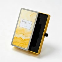 Boîte à parfum rectangulaire de luxe gravée, boîte cadeau coulissante à motif marbré personnalisé, insert en EVA, emballage pour flacon de parfum