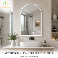 Miroir de salle de bain avec éclairage LED 20"*28" tactile et dimmable 6000K, anti-buée IP44, miroir mural pour la vente en gros par Joystar