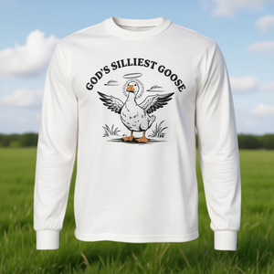 Camiseta de manga larga Gods Silliest Goose, diseño vintage con humor divertido - Product Image 3