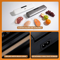 Machine de mise sous vide Food Saver pour la conservation de la viande, du poisson, des fruits et des légumes, nouvelle version 2025, électrique, 4 boutons de fonction, 30 cm de large, -60 kPa, usage domestique