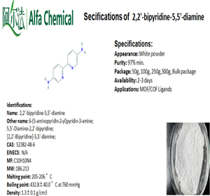 <span class=keywords><strong>2</strong></span>,<span class=keywords><strong>2</strong></span> '-bipyridine-5,5'-diamin CAS NO:52382-48-6 - Product Image 2