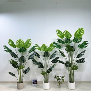 Factory Wholesale <b>Artificial</b> Monstera Plant Real Touch Faux Tropical Plant for Home Office Hotel Decoration - Product Image 2