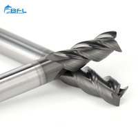 Outil de fraisage en aluminium à 3 flûtes en carbure monobloc BFL avec revêtement DLC fraise en bout en aluminium pour le travail CNC