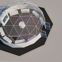 4m 6m 8m Aluminium Géodésique Igloo Dôme Tente Jardin Rond Polycarbonate Dôme Géodésique Serre pour Fête de Famille