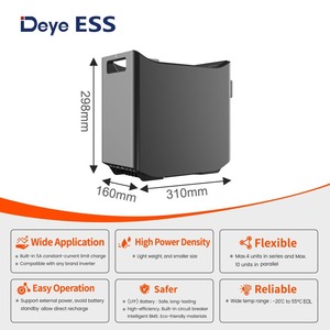 Deye WD-G12100 WD-1200 2KWH 12.<span class=keywords><strong>8V</strong></span> 100AH 200AH Deye ESS Solar Bateria Prismatische Lithium-Ionen-Batterien Lifepo4 12V Batterie pack - Product Image 2