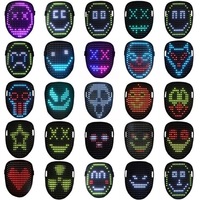 Nouvelle Masque LED 8 Pouces Lumineux à Détection de Geste et Changement de Couleur pour Fêtes