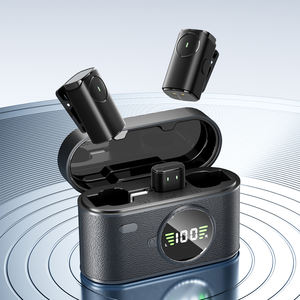 Microphone à condensateur sans fil SX101 avec suppression du bruit pour radio en direct en extérieur et conférences, prend en charge la charge simultanée - Product Image 1