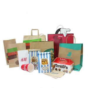 High Quality Concise Kraft Paper Bag Shopping Bags Food and <b>Clothes</b> Paper Shopping Bag 8 Color Flexo Printing OEM & ODM Service - Product Image 3
