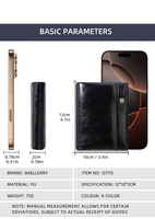 Portefeuille court minimaliste en PU pour homme Baellerry, prix de gros, élégant, multi-cartes, à fermeture ouverte