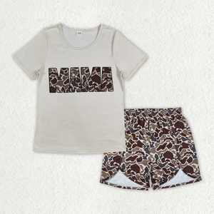 Pigiama Estivo da <span class=keywords><strong>Donna</strong></span> di Alta Qualità con Stampa Mimetica, Top con Tasche e Pantaloncini con Volant, <span class=keywords><strong>Abbigliamento</strong></span> Boutique Femminile - Product Image 5