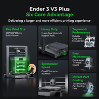 Imprimante 3D FDM Ender 3 V3 Plus, nouvelle, 1 an de garantie, vitesse élevée 350 mm/s, nivellement automatique CR Touch, grande taille d'impression, prise en charge du PLA, utilisation domestique