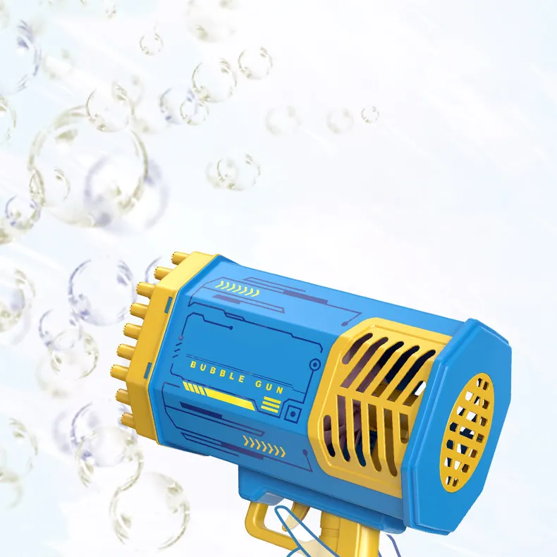 Amazon top seller wholesale toys colorful cute 69 holes bubble gun toy soap bubble machine for kids