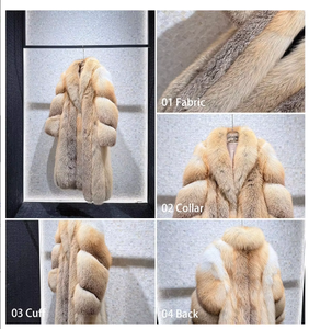 Cappotto Lungo in Vera Pelliccia di Volpe Finlandese Golden Island, Lussuoso Abbigliamento Invernale per Donna - Product Image 3