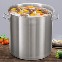 Marmite ronde en acier inoxydable de grande capacité 6L 12L 20L 25L 70L, marmite à soupe commerciale, casseroles de cuisson