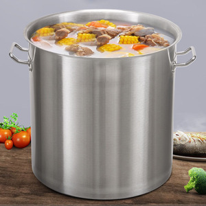 Olla Redonda de Acero Inoxidable de Gran Capacidad de 6L 12L <span class=keywords><strong>20L</strong></span> 25L 70L, Olla Comercial para Sopa, Ollas para Cocinar - Product Image 2