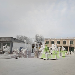 Decorazione esterna personalizzata intagliata a mano scultura animale <span class=keywords><strong>di</strong></span> grandi dimensioni a grandezza naturale giacente statue <span class=keywords><strong>di</strong></span> <span class=keywords><strong>leone</strong></span> in marmo - Product Image 6