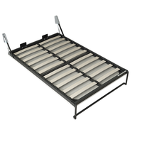 Lit superposé en métal robuste double sur double avec escalier réglable, garde-corps de sécurité et rangement pour usage hôtelier