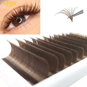 A-RIX Soft Mink Easy Fan Eyelash Extensions Soft Matte Chocolate Brown Auto Flowering <b>Volume</b> <b>Lashes</b> for Salon - Product Image 5