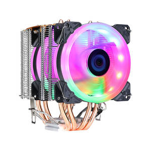 Enfriador de CPU para Computadora de Alta Calidad con 4 Tubos de Calor de Cobre y 2 Ventiladores, Compatible con <span class=keywords><strong>LGA</strong></span> 1151 <span class=keywords><strong>775</strong></span> AM4 AM3 - Product Image 1