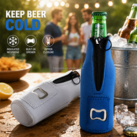 Refroidisseur de bouteille de bière en néoprène avec ouvre-bouteille - Housses pour bouteilles de 330 ml, porte-bouteille avec ouvre-bouteille intégré