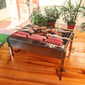 Parrilla de carbón de acero inoxidable con rotación automática con 9 pinchos, motor de velocidad variable y ventilador de <span class=keywords><strong>barbacoa</strong></span> eléctrico - Product Image 6