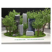 Model Arsitektur Skala Profesional untuk Desain Lanskap 3D, Model Rumah dari Plastik ABS, Desain Midcentury, Skala HO