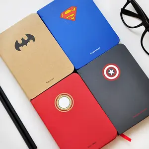 Superman Series Hero Round Back Notebook Thick Color Pages Notepad Students Stationery